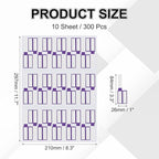uxcell 300 Pcs Cable Labels, Waterproof Wire Cord Labels Tags, Cord Organizer Management Tags for Charger Cable Organizer Wire Markers Printer, Purple