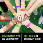 500 WristCo Purple Topographic Tyvek Wristbands for Events – Security Cuts & Tamper-Proof Design to Prevent Reuse – Premium-Grade Bracelets for Hospital & Medical ID, Party & VIP Identification