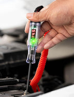 Test Light Automotive 5-90V Digital LED Light Tester with Voltage Display, Voltage Test Pen with Extended Spring Wire & Stainless Steel Probe, Circuit Tester for Car, RV, Fuse Voltage Systems (5-90V)