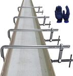 4-Pack 12"(300x80mm) F Clamp w/ 3" Throat Depth, Bar Size 5/8"x5/16", 600LB Clamping Force, Drop Forged Steel Bar Clamps for Wood, Metal, Pipe, Welding and DIY Projects