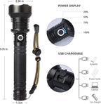 Rechargeable LED Flashlights High Lumens, 90,000 Lumens Super Bright Flashlight with 5 Modes & Waterproof, Powerful Handheld Flashlight for Camping Emergencies