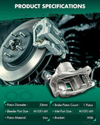 SCITOO Front Left Brake Caliper With Bracket 19B2848 Compatible For Hyundai For Elantra 2002-2005