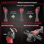 NAWIN 20V Cordless Grinder Kit,4 inch, 2×7.5Ah Battery&Fast Charger, variable speed grinder, Battery Angle Grinder Tool,Brushless Motor, Angle Grinder for Cutting, Griding, Polishing（7.5Ah）