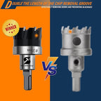 Carbide Hole Saw Kit for Metal TCT Hole Saw Drill Bit Set Hole Cutter Kit for Stainless Steel 4PCS(3/4" to 1-1/2")