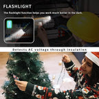 Voltage Tester, Non Contact AC Voltage Tester Pen, Wire Breakpoint Finder, Dual Range 12V-1000V/48V-1000V, Buzzer Flashing LED Alarm, Flashlight (Grey)