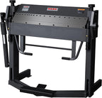 KAKA INDUSTRIAL Pan and Box Brake, 40-Inch Sheet Metal Brake Machine with Fingers, 12-Gauge Mild Steel Capacity Box and Pan Brake with Foot Clamp PBB-4012