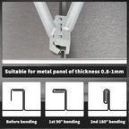 MYOYAY Hand Seamer, Heavy Duty Sheet Metal Bender, Professional Metal Bending Tool Bending Pliers with Non-Slip Handle for Metal Edging, Roofer