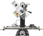 Mini Drilling and Milling Lathe Machine Benchtop for Metal Wood Working with Metric Scale Adjustable Speed MT3 Spindle Taper Emergency Stop Switch 1100W