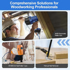 Pneumatic Framing Nailer and Nail Puller,Pneumatic Power Tool Combo Kit with 400 Paper Collated Nails,2-In-1 Pro Preferred Brand of Pneumatic Nailer Gun and Nail Puller Ideal for Framing