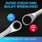 TOOLGUARDS 9/16" Wrench - Ratcheting Wrench - Slim Profile - Ratchet Wrench