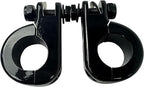 Universal Gloss Black Foot Peg P-Clamp mounting kits Compatible with for Harley Touring Road King Engine Bars Most Motorcycle 1-1/4 Inches(32MM) highway bars