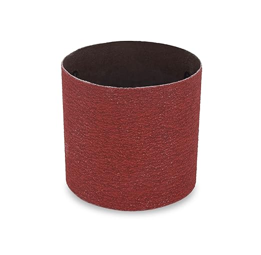 CS Unitec | PTX Zirconium Grinding Belt Sleeve | 80 Grit Metal Grinder Tool Attachment | 3.5" Diameter x 4" Wide, (Pack of 10)
