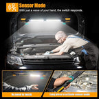 SYLSTAR Mechanic Work Light Bar with Upgraded Sensor Control - 2400LM LED, 4400mAh Rechargeable Underhood Work Light with Hooks & Magnetic Base for Car Repairing, Garage Workshop, Emergency