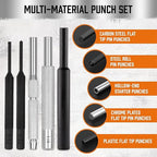 HORUSDY 22-Piece Durable Punch and Hammer Set, Steel Roll Pin Punch Set, Punch Tool Kit with Replaceable Face Hammer for Maintenance, with Organizer Storage Box