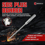 CSOOM SDS Plus Rotary Hammer Drill Bit 3/16"x6.3", Professional Concrete Drill Bit for Concrete, Brick, Stone and Cement Walls