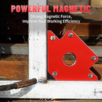 Welding Magnets 50LBS Pack of 4 Magnetic Welding Holder Heavy Duty Welding Magnet Tools and Accessories for 45, 90, and 135 Degree Angles Super Strong Welding Magnets and Clamps
