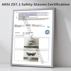 Clear Safety Glasses Bulk of 50,ANSI Z87.1 Eye Protection Goggles with Scratch and Impact Resistant for Construction and Laboratory