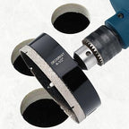 4-1/2 inch Diamond Hole-Saw Bits with Pilot Drill Bit -4-1/2" Diamond Tipped Tile Hole Saws with Guiding Bit Accurate Drilling for Porcelain Tile Ceramic Pottery Granite Stone Glass Bottles 115mm.