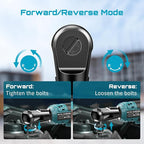 Seesii Cordless Electric Ratchet Wrench: 50Nm Torque 220RPM, 1/4" Power Ratchet Set w/ 2×2.0Ah Batteries, 5 Sockets, Fast Charger, 3" Extension, Carrying Bag - for Auto Repair, DIY, Motorcycle