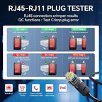 NOYAFA NF-468S Network Cable Tester, RJ12 RJ11 RJ45 Ethernet Cable Tester for CAT5 CAT5E CAT6 CAT6A, POE Tester Continuity UTP/STP Cable Toner LAN Telephone line CAT3 Cable Network Tools