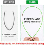 32.5FT Fiberglass Running Electrical Wire Cable Glow Rods Wire Pulling, Fish Tape Set with Accessories, Green