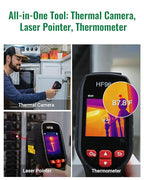 HF96 Thermal Camera, Super Resolution 240 x 240, Thermal Imaging Camera with Laser Pointer, Intelligent Scene Detection, 96 x 96 IR Resolution, 25 HZ Infrared Camera, -4°F~1022°F,11h Runtime