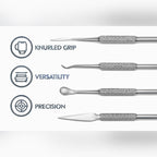 TAURISH 12-Piece Stainless Steel Wax Carver Tool Set, Double Ended Carving Kit for Dental Wax, Clay, Jewelry, Sculpting and Modeling