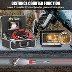Sewer Camera Pipe Inspection Anysun Waterproof IP68 Plumbing Camera with DVR Recorder (Red-30M)