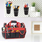 16 Sets Pegboard Hooks with Pegboard Cups, Ring Style Pegboard Bins with Rings