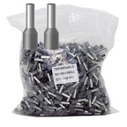 Fidioto 1000pcs AWG10 Terminal Connector Wire Insulated Cord Pin Ends Terminals for Electric, Industrial, Chemical Industry, Power Control System, etc. (10WAG-1000PCS-Grey)