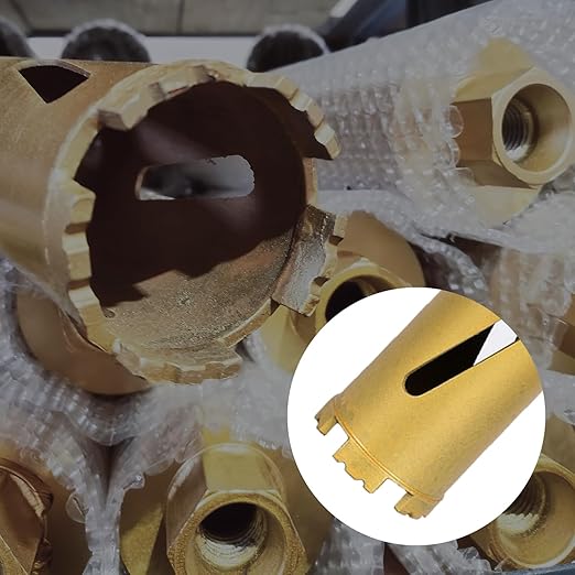 3.5" Dry Core Drill Bits for Cured Concrete with Rebar Brick Blonck Masonry etc 12.2in/310mm Drilling Depth，10mm Diamond Segment Height，2 Adapters