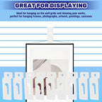 30Pcs Slatwall Utility Notch Hooks, Slat Wall Picture Display Hooks Hanger Panel Shelf Pegboard Slatwall Accessories for Photo Frame Painting Arts Hanging Home Office (White)