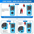 Network Cable Tester, Digital Signal Line Finder with Probe Tone, Ethernet LAN Network Cat5 Cat6 Cable Maintenance Collation, RJ11 RJ45 Cable Tracer, Telephone Line Test