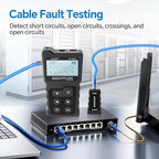 NOYAFA NF-8209 Network Cable Tester, Ethernet Cable Wire Tester with POE & NCV for CAT5/CAT6 Wire Tracer, Length Test, RJ45 Network Tester Kit for Cable Tracer Telephone Line Finder Home Repair