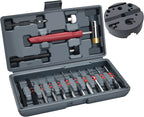 Pin Punch Set, Steel Roll Pin Punch Set, Punch Tool, Pin Punches with Replaceable Face Hammer, Made of Solid Material, Mechanical Repair Tool with Bench Block