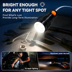 VIBELITE Extendable Magnetic Flashlight with Telescoping Magnet Pickup Tool-Cool Gadget Birthday for Men, Dad, Husband, Him, Father, Mechanic,Tech, Handyman, Boyfriend, Women, Black
