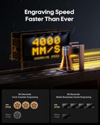 LaserPecker LP4 Dual-Laser Engraver with Rotary & Slide Extensions, 8K 240,000mm/min for 360° Tumblers/160x300mm Batch Jobs, Auto-Switch IR/Diode for Jewelry & Industrial Mass Production, Deluxe Set