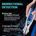 Automotive Test Light 3-60V DC Digital LED Circuit Tester, Heavy Duty Light Tester with Voltmeter, Auto Bidirectional Voltage Tester Electric Test Pen
