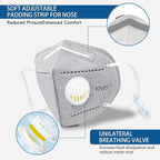 Dust Masks 20PCS, 7 Layers Filter Cover Against PM2.5 Sport Face Mask with One Breathing Valves