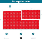 Peg Board,Pegboard Rack Garage Storage Steel Horizontal Peg Board Pack,Steel Pegboard Heavy Duty- 4 Pack 12-Inch X 24-Inch Metal Peg Board Tool Organization Panels (Red)