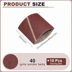 HARFINGTON 8 x 19 Inch Sanding Belts, 12 Pcs 40 Grits Aluminum Oxide Abrasive Belt Sander File Belt for Woodworking, Metal Polishing, Knife Sharpener