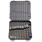 Hex Shank Cobalt Drill Bit Set 63Pcs 1/16"-1/2", M35 HSS Twist Impact Drill Bits for Metal and Hardened Steel, with Indexed Storage Case