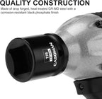 CASOMAN 1/2-Inch Drive 7/8-Inch Square Impact Socket, 4-Point, SAE, CR-MO