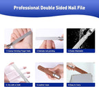 Stainless Steel Double-Sided Nail Art File - Mini Travel Nail File Suitable for Both Men and Women
