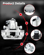 cciyu Rear Right Brake Caliper Assembly w/Bracket 18B5212 2009 For Ford For Flex,2009 2010 2011 For Lincoln For MKS
