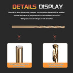 Drill Bit, #43 Cutting Diameter, 4341 HSS Gold Finish 118° Cutting Angle Number Jobber Bits - (Applications: for Drilling Soft Metal Plastic Wood), 5-Pieces