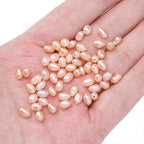 Natural Pearl Beads Rice 4-5mm Pink Freshwater Cultured Loose Gemstone Beads for DIY Jewelry Making 13.8''/Strand HQ