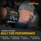 MagnoGrip Magnetic Wristband for Holding Screws, Nails, Drill Bits, Super Strong Magnets, Adjustable Strap, Essential Tool for DIYers, Handyman, Mechanics, Construction & Home Improvement - Black