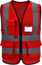 A-SAFETY 6XL 7XL 8XL Big and tall red safety vest 6xl 7xl 8xl