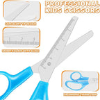 30 Pack Kids Scissors, 5" Scissors for School Classroom, Right & Left Handed Scissor with Comfort Grip Blunt Tip Scissor for Kids School Supplies for Student Teacher, Assorted Colors